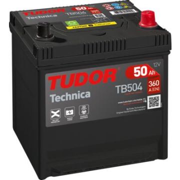 Batterie de démarrage Tudor Technica TB504 12 V 50 Ah 360 A – Plomb-acide (sans entretien)