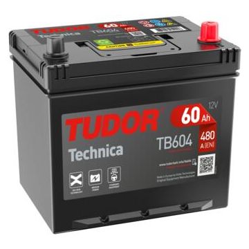 Batterie de démarrage Tudor Technica TB604 12 V 60 Ah 480 A – Plomb-acide (sans entretien)
