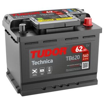 Batterie de démarrage Tudor Technica TB620 12 V 62 Ah 540 A – Plomb-acide (sans entretien)