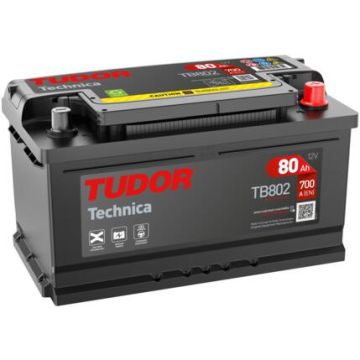 Batterie de démarrage Tudor Technica TB802 12 V 80 Ah 700 A – Plomb-acide (sans entretien)