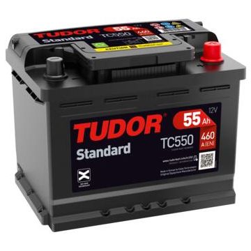 Batterie de démarrage Tudor TC550 12 V 55 Ah 460 A – Plomb-acide (sans entretien)