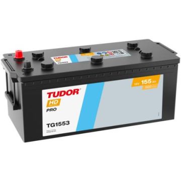 Batterie de démarrage Tudor HD Pro TG1553 12 V 155 Ah 900 A – Plomb-acide (électrolyte liquide)
