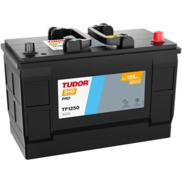 Batterie de démarrage Tudor SHD Pro TF1250 12 V 125 Ah 850 A – Plomb-acide (sans entretien)