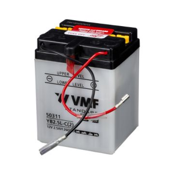 Batterie moto VMF Powersport YB2.5L-C 12 V 2,5 Ah 26 A – Plomb-acide (électrolyte liquide)
