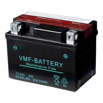 Batterie moto VMF Powersport MF YTX4L-BS 12 V 4 Ah 50 A – AGM