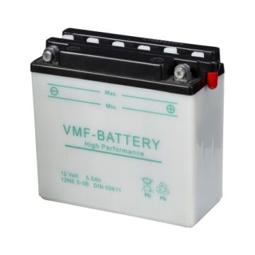 Batterie moto VMF Powersport 12N5.5-3B 12 V 5,5 Ah 78 A – Plomb-acide (électrolyte liquide)