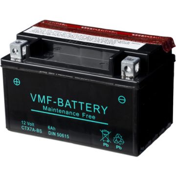 Batterie moto VMF Powersport MF YTX7A-BS 12 V 6 Ah 105 A – AGM