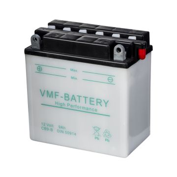 Batterie moto VMF Powersport YB9-B 12 V 9 Ah 115 A – Plomb-acide (électrolyte liquide)