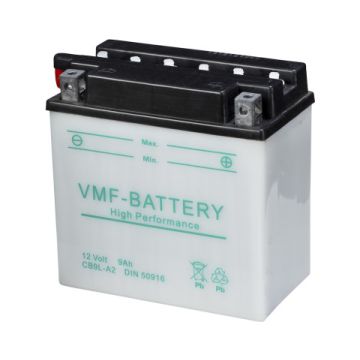 Batterie moto VMF Powersport YB9L-A2 12 V 9 Ah 115 A – Plomb-acide (électrolyte liquide)