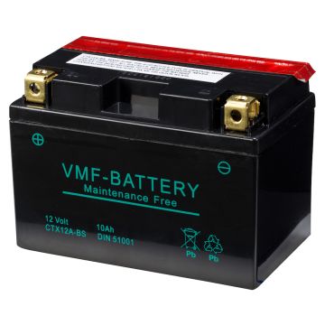 Batterie moto VMF Powersport MF YT12A-BS 12 V 10 Ah 160 A – AGM