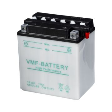 Batterie moto VMF Powersport YB10L-B2 12 V 11 Ah 120 A – Plomb-acide (électrolyte liquide)