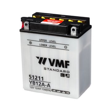 Batterie moto VMF Powersport YB12A-A 12 V 12 Ah 150 A – Plomb-acide (électrolyte liquide)