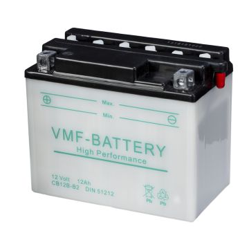 Batterie moto VMF Powersport YB12B-B2 12 V 12 Ah 155 A – Plomb-acide (électrolyte liquide)