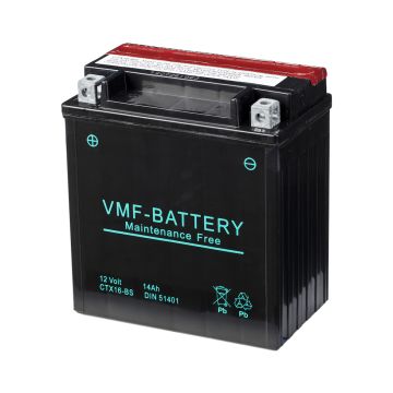 Batterie moto VMF Powersport MF YTX16-BS 12 V 14 Ah 230 A – AGM