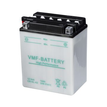 Batterie moto VMF Powersport YB14L-A2 12 V 14 Ah 175 A – Plomb-acide (électrolyte liquide)
