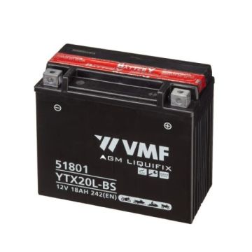 Batterie moto AGM VMF Powersport YTX20L-BS 12 V 18 Ah 270 A – AGM