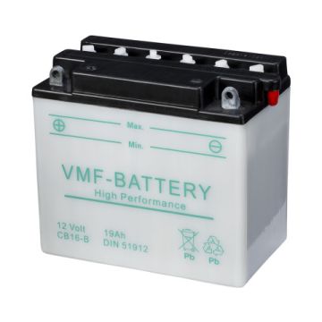Batterie moto VMF Powersport YB16-B 12 V 19 Ah 215 A – Plomb-acide (électrolyte liquide)