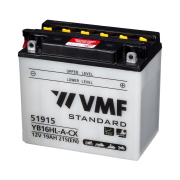 Batterie moto VMF Powersport CB16HL-A-CX 12 V 19 Ah 215 A – Plomb-acide (électrolyte liquide)
