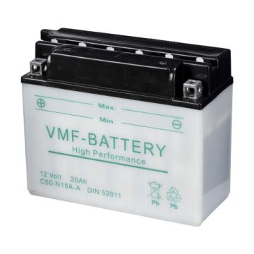 Batterie moto VMF Powersport Y50-N18A-A 12 V 20 Ah 240 A – Plomb-acide (électrolyte liquide)