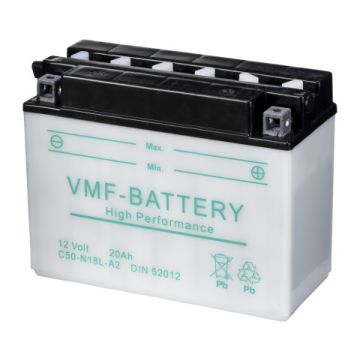 Batterie moto VMF Powersport Y50-N18L-A2 12 V 20 Ah 240 A – Plomb-acide (électrolyte liquide)