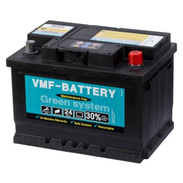 Batterie de démarrage VMF Green System 56077 12 V 60 Ah 540 A – Plomb-acide (sans entretien)