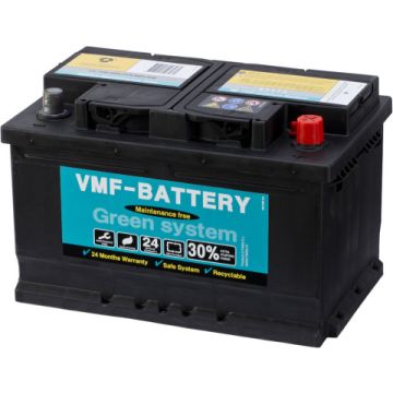 Batterie de démarrage VMF Green System 57113 12 V 72 Ah 680 A – Plomb-acide (sans entretien)