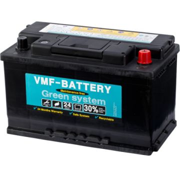 Batterie de démarrage VMF Green System 58043 12 V 80 Ah 740 A – Plomb-acide (sans entretien)