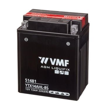 Batterie moto VMF Powersport MF YTX14AHL-BS 12 V 13 Ah 220 A – AGM