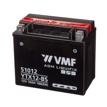 Batterie moto VMF Powersport MF YTX12-BS 12 V 10 Ah 180 A – AGM