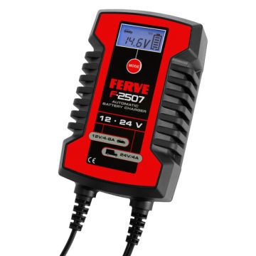 Chargeur de batterie Ferve F-2507 12 V / 24 V 4-8 A 