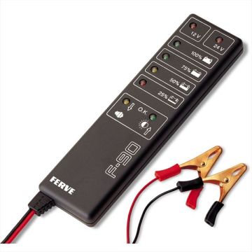 Testeur de batterie, alternateur et régulateur Ferve F-90 12 V / 24 V 