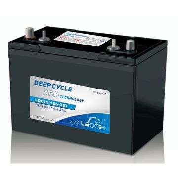 Batterie à décharge lente AGM Leoch LDC12-105-G27-T 12 V 105 Ah – Semi-traction AGM