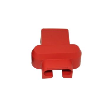 Capuchon isolant rouge (+) pour cosse de batterie à double câble 
