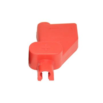 Capuchon isolant rouge (+) pour cosse de batterie à ailette, câble simple 