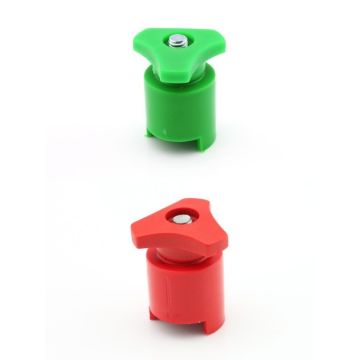 Cosses de batterie pôles français M8 à molette Ripca (jeu plus et moins) 