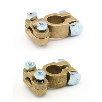 Jeu de cosses de batterie droites 50-70 mm² Ripca (plus et moins) 