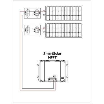 Boîtier de diodes bypass pour panneau solaire flush 60 x 36 x 26 mm 
