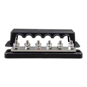 Barre de distribution DC Victron Energy 250 A 6 x M8 avec capot 