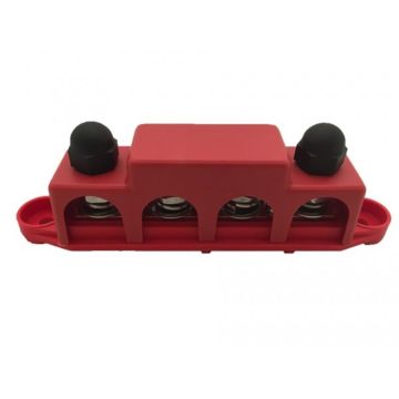 Barre de distribution DC rouge 4x M10 + 3x M4 