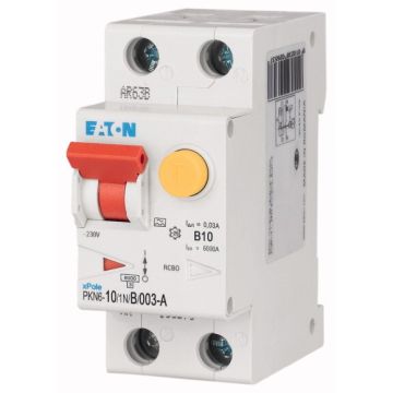 Disjoncteur différentiel Eaton PKN6 10 A 30 mA 1P+N courbe B 