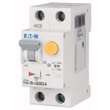 Disjoncteur différentiel Eaton PKN6 16 A 30 mA 1P+N 