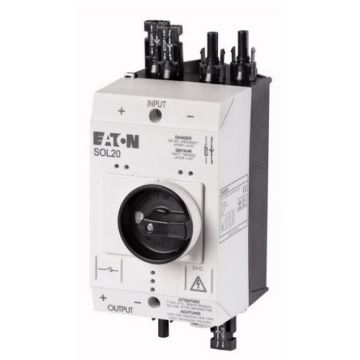 Interrupteur-sectionneur DC solaire Eaton SOL20 1000 V 20 A 2 strings MC4 