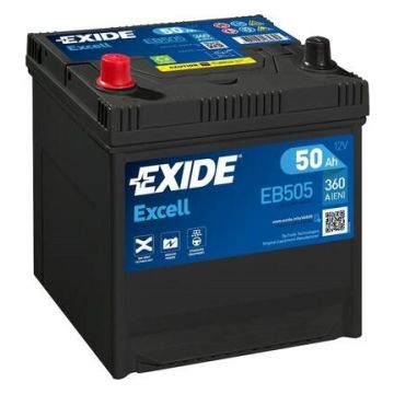 Batterie de démarrage Exide Excell EB505 12 V 50 Ah 360 A – Plomb-acide (sans entretien)