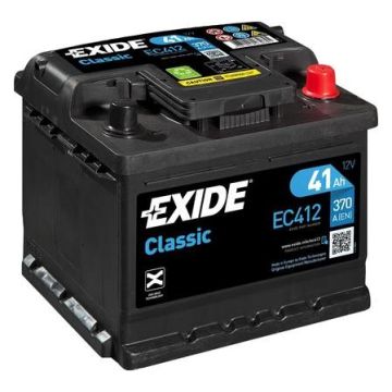 Batterie de démarrage Exide Classic EC412 12 V 41 Ah 370 A – Plomb-acide (sans entretien)