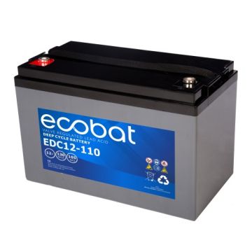 Batterie à décharge lente AGM Ecobat Deep Cycle EDC12-110 12 V 130 Ah – AGM