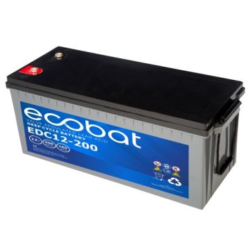 Batterie à décharge lente AGM Ecobat EDC12-200 12 V 200 Ah – AGM