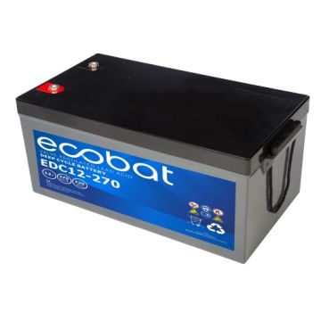 Batterie à décharge lente AGM Ecobat EDC12-270 12 V 270 Ah – AGM