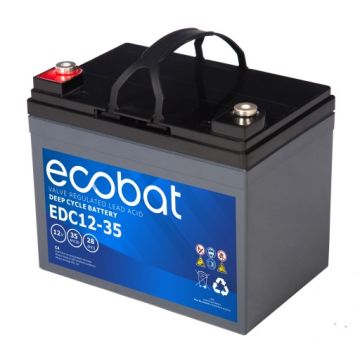 Batterie à décharge lente AGM Ecobat Deep Cycle EDC12-35 12 V 35 Ah – AGM