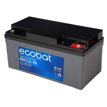 Batterie à décharge lente AGM Ecobat Deep Cycle EDC12-70 12 V 70 Ah – AGM