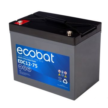 Batterie à décharge lente AGM Ecobat Deep Cycle EDC12-75 12 V 75 Ah – AGM